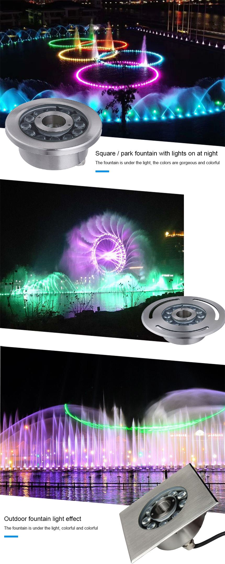 XYH submersible led fountain lights