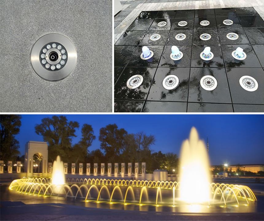 China led fountain waterproof light 9w fountain pumps with led lights for fountains price