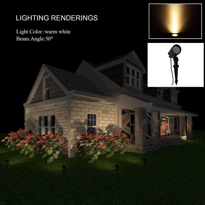 Low voltage garden spike lights